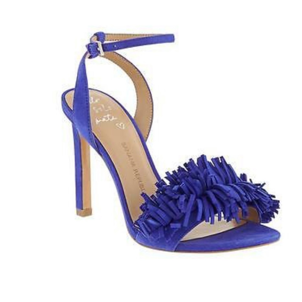 Banana Republic Honey Fringe Sandal Neon Blue Sz 7